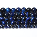 Lapis Lazuli Blue Tiger Eye Beads Natural Stone Round Loose Beads Energy Gemstone Healing Power for Jewelry Making 1 Strand 8mm 46pcs 15" - color: Lapis Blue Tiger Eye, size: 8mm