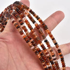 160pcs 4x2mm Natural Banded Brown Agate Disk Rondelle Spacer Stone Semi Precious Gemstone Loose Beads for Jewelry Making 15 Inch - color: Banded Brown Agate