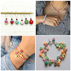 50PCS Handmade Polymer Clay Beads Mixed Fruit Shape Loose Beads Mixed Color Spacer Beads for DIY Jewelry Making Hole 1.5mm - color: 50pcs # Mixed Fruit Shape