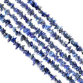 GM GemMartUSA Lapis Natural Raw Chip Beads Strands | Semi-Precious | AAA+ Quality 1 Strand 34” | DIY Bracelet Jewelry Making, Healing Crystal Craft| 4-6mm - Blue-Color Gemstones (CHLP-70001) - color: Lapis (CHLP-70001)