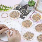 XIANNVXI 500Pcs Square Spacer Beads for Jewelry Making - Smooth Loose Beads for DIY Bracelets & Necklaces (Gold, Silver, Rose Gold) - color: Square spaced beads 3 colors