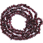 GEM-Inside Garnet Chips Natural 3-5MM Gemstone for Bracelet Necklace Earrings Jewelry Making Crafts Design Wholesale Loose Beads 34" - color: Red Garnet