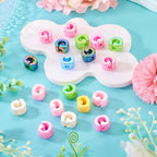 Beadthoven 20pcs Big Letter G Beads Large Hole Bubble Alphabet Acrylic Beads Charm Iridescent Plastic G Shape Loose Chunky Spacers for Jewelry Making Bracelet Necklace Keychains Shoelaces Crafts - color: G