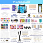 KISREL UV Resin Jewelry Making Kit, 400g Crystal Clear Resins with Light and Molds, DIY Jewelry Making Resin Kits, Resina Starter Kit for Keychain, Hair Clip and Earring - size: 400g