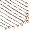 HARFINGTON 20 Pack 18 Inch Necklace Chains Bulk 2mm Red Copper Plated Cable Chains with Lobster Clasps for Jewelry Making - color: Red Copper, size: 18 Inch x 2mm