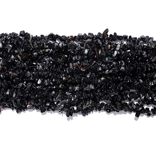 BEADIA Irregular Natural Black Onyx Stone Loose Semi Gemstone Beads for Jewelry Making 5-8mm 80cm - color: Black Onyx, size: 5-8mm 80cm