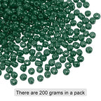 HARFINGTON 2000Pcs Small Glass Beads 6/0 4mm Loose Tiny Round Small Beads for Bracelet Earring Rings Jewelry Making, Black Green - color: Black Green