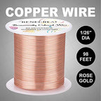 BENECREAT 18 Gauge 32 Yards Jewelry Beading Wire Tarnish Resistant Copper Wire for Beading Wrapping and Other Jewelry Craft Making - color: Copper, size: 18 Gauge