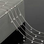 YOUBEIYEE Silver Star Necklace for Women Jewelry DIY Chains Bulk with Open Jump Rings and Lobster Clasps, Cable Link Chain Jewelry Making Supplies - color: Silver Star