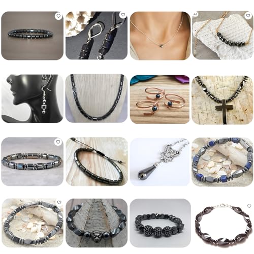 HAAMIIQII 50pcs 8mm Natural Black Hematite Loose Gemstone Beads Flat Clover Shape Spacer Stone Beads for Jewelry Making DIY Bracelets Necklaces Crafting - color: Clover Shape, size: 8mm