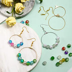 40 Pieces Earring Hoops for Jewelry Making Round Beading Hoop Earring for Earring Finding Making Supplies - color: Gold and Silver