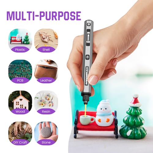 Mini Drill Pen, 5-Speed, LED Lights, OLED Display, Aluminium Box, Resin Drill Set With 10 Small Bits, 3/32-Inch Shank, For Jewelry Making, Wood, Plastic,(SDS) - style: SDS