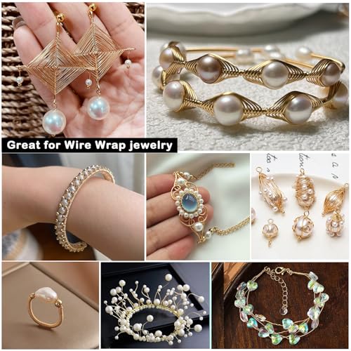 82 Feet Tarnish Resistant Copper Wires 20 Gauge/0.8mm Jewelry Craft Wires Beading Wire for Jewelry Making, Wire Wrapping and Crafting(Gold) - color: 1Gold, size: 20 Gauge