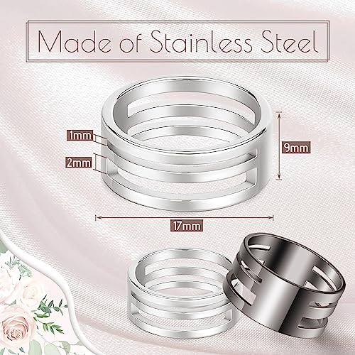 Hicarer 2 Pieces Jump Ring Opening Tools Opening Stainless Steel Jump Split Ring Opener Circle Tool for Jewelry Makers Craft Projects Supplies(Silver, Black) - color: Silver, Black