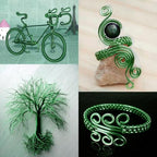 Aluminum Craft Wire, 95 Feet 2.0mm/ 14 Gauge Green Bendable Soft Metal Aluminum Wire Roll Bulk for DIY Crafts Sculpting Jewelry Making - color: Green, size: 14 Gauge