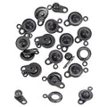 UNICRAFTALE 15 Set Gunmetal Stainless Steel Snap Clasps Metal Snap Button Press Stud Cap Socket Jewelry Connector for Bracelet Jewelry Making 15.5mm - color: Gunmetal
