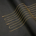 10 Pieces Oval Jewelry Making Chains 18K Gold Plated Necklaces Bulk with Extender Chains - color: Gold Oval