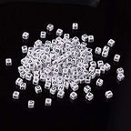FASHEWELRY 300Pcs Cube White Acrylic Letter Beads 6x6mm Alphabet A-Z Spacer Beads for DIY Bracelet Necklace Jewelry Making - color: Mixed Letters, size: 6x6x6mm