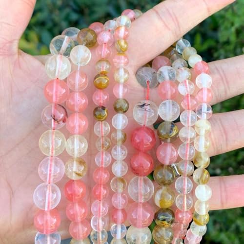 90pcs Adabele Lab Created Watermelon Tourmaline Gemstone 4mm (0.16 Inch) Small Round Beads Gem Stone Spacer for DIY Craft Jewelry Making GS16-4 - color: Watermelon Tourmaline (Lab Created/Imitated), size: 4mm (90pcs/1 Strand)