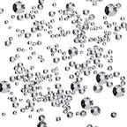 AD Beads 1440 Pieces Mixed Size No Hotfix Glue on Quality Glass Flatback Rhinestones Round Crystal Gems (29 Metallic Silver) - color: Labrador 29