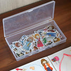 8 Pcs Plastic, Mini Clear Bead Storage Boxes with Hinged Lid and Rectangular Clear Craft Storage Boxes, Jewelry and Organizer,Nail Tool Box,Circuit board storage(8, 5.3" x 3.1" x 1.2") - size: 8 Pieces Same Size