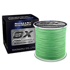 Rikimaru 8X Pro Braid Fishing Line 6LB-170LB, 300yds-1000yds Fluo-Green,Lemon Yellow,Plum Pink - color: Fluo-Green, size: 8LB(0.10mm)-300Yds