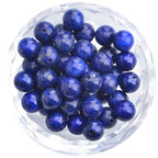 100pcs Natural Stone Beads 8mm Blue Lapis Lazuli Round Genuine Real Stone Beading Loose Gemstone Hole Size 1mm DIY Charm Smooth Beads for Bracelets Necklaces Earrings Jewelry Making Crafts - color: Blue Lapis Lazuli