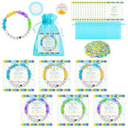 BeYumi Christian Bracelet Craft Kit - 24Pcs DIY Religious Jesus Love You Letter Beads Bracelet with Bible Verse Gift Cards Jesus Faith Craft Kit VBS Week Sunday School Church Party for Kids - style: Jesus Love You