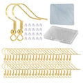Hypoallergenic Gold Earring Hooks - 120 pcs/60 Pairs 18k Gold Nickel Free Ear Wires Fish Hooks for Jewelry Making, Jewelry findings Parts with 120 pcs Rubber Earring Backs Stopper for DIY Earrings - color: Regular 18K Gold 1