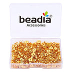 BEADIA 18K Gold Plated Butterfly Earring Backstops 4x6mm 200pcs for Replacement DIY Jewelry Making Findings - size: Butterfly Backstops 4x6mm