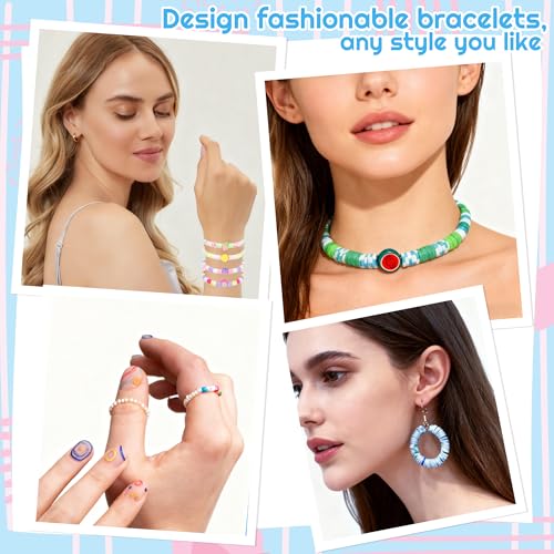 iumulinrui Friendship Bracelet Kit Concert Bracelets Merch, 5200 Pcs Clay Beads Bracelet Making Kit Tricolor Letter Bead, Jewelry Set with Pendant, DIY Craft Gifts Suitable for Beginners (Blue) - color: Blue