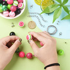 DanLingJewelry 50Pcs 20mm Colorful Summer Acrylic Bubblegum Beads Watermelon Pink Green Acrylic Round Ball Beads for Jewelry Making Craft - color: 50pcs - summer