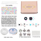 18800Pcs 3mm 48-Color Glass Seed Beads + 260 Alphabet Letter Beads DIY Jewelry Making Kit | Adult Craft Supplies with Elastic String, Charms, Rings for Bracelet Necklace Art Projects - color: 48 Colors