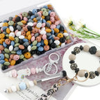 Sunrony 200Pcs Silicone Lentil Beads for Keychain Making,Bulk Mixed Color 12mm Silicone Abacus Spacer Beads for Necklace Bracelet Making Pens (Deep Lentil) - color: B-Deep Lentil
