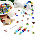 TOAOB 180pcs Assorted Lampwork Beads 8mm Glass Loose Spacer Beads for DIY Crafts Jewelry Making Bracelets Necklaces