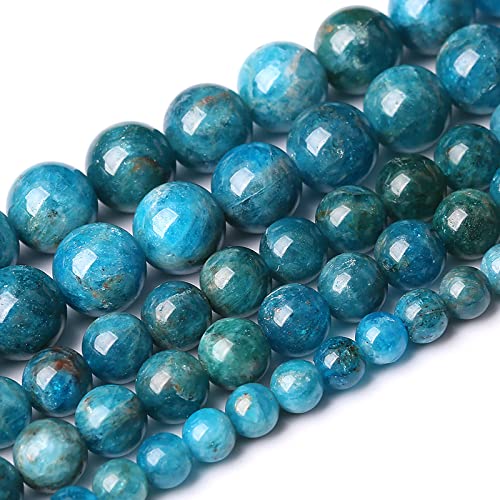 90PCS 4mm AAA Natural Blue Apatite Stone Beads Gemstone Round Loose Spacer Beads for Jewelry Making DIY Bracelet Necklace 15" - color: Blue Apatite, size: 4mm
