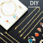 Wurosi 12PCS 18K Gold Plated Embossed Bracelet Chains 6.3Inch Gold Charm Bracelet Chains for Women DIY Jewelry Making - color: Bracelets 12 PCS Gold