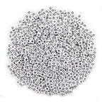 600PCS 6x6mm Square Acrylic Letter Beads O for Friendship Bracelets Jewelry Making, White Acrylic Cube Base with Black Alphabet Beads for DIY Crafts Bracelets Necklaces Key Chains Phone Lanyard - color: Letter O(Black on White)