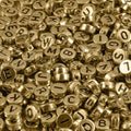 Songxi 1200pcs Gold Letter Beads for Bracelets, 4x7mm Black Alphabet A-Z Beads Friendship Bracelets Jewelry Making Kit - color: 1200pcs round golden letters