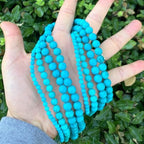 Adabele 95pcs Natural Stabilized Blue Turquoise Gemstone 4mm (0.16 Inch) Round Loose Beads Gem Stone Spacer for Craft Jewelry Making GR-A4 - color: Round Beads, size: 4mm Round (95pcs/1 Strand)
