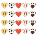 20PCS Sports Charms Enamel Basketball Baseball Pendant Charms for Jewelry Making Rhinestone Ball Game Softball Charms for Necklace Bracelet Earrings DIY Crafts - color: Set 6