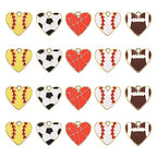 20PCS Sports Charms Enamel Basketball Baseball Pendant Charms for Jewelry Making Rhinestone Ball Game Softball Charms for Necklace Bracelet Earrings DIY Crafts - color: Set 6