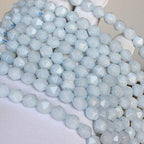 MJDCB Best Sellers Natural Stone Beads Faceted Polygon Aquamarine Crystal Energy Stone Healing Power for Jewelry Making(8mm) - color: Aquamarine