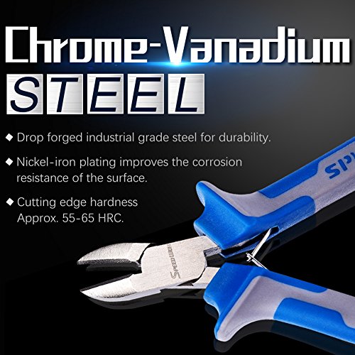 SPEEDWOX 4 Inches Diagonal Pliers Small Wire Cutters Mini Precision Plastic Nippers Plastic Side Cutter Side Cutting Micro Fine Pliers Functional Professional Hand Tool with Spring for Jewelry Making - style: 4" Diagonal Plier
