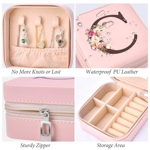 Preppy Travel Easter Basket Stuffers for Teen Girls, Travel Jewelry Box Personalized Birthday Gifts for Women, Fashion Travel Essentials Trendy Stuff - style: C
