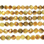 MJDCB Best Sellers Natural Stone Beads Faceted Polygon Golden Tiger Eye Crystal Energy Stone Healing Power for Jewelry Making(8mm) - color: Golden Tiger Eye