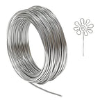 Tenn Well 12 Gauge Aluminum Wire, 100 Feet 2mm Bendable Metal Craft Wire for Sculpting, Armature, Jewelry Making, Floral Making, Doll Making, Modelling, Crafting, Bonsai Training - color: Silver