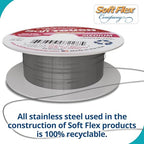 Soft Flex 49 Strand Stringing Wire - Flexible Braided - Medium 0.19 Diameter - Jewelry Making Bead Wire - Satin Silver - style: 10 Feet