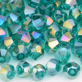 DIY 4mm 1000Pcs Bulk Faceted Bicone Crystal Glass Beads with Container Box Beads for Making Jewelry (drak Green) - color: drak green