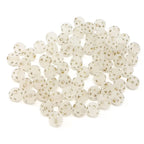 LadayPoa 200pcs 8mm Acrylic Frosted Gold Star Round Beads for Jewelry Making Plastic Bubble Beads Ball Charms for Bracelet Making Necklace DIY Bubblegum Bead Christmas Ornament Gifts - color: frosted 8mm200pcs